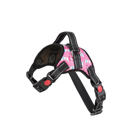 Retractable, escape-proof pet harness and leash for dogs