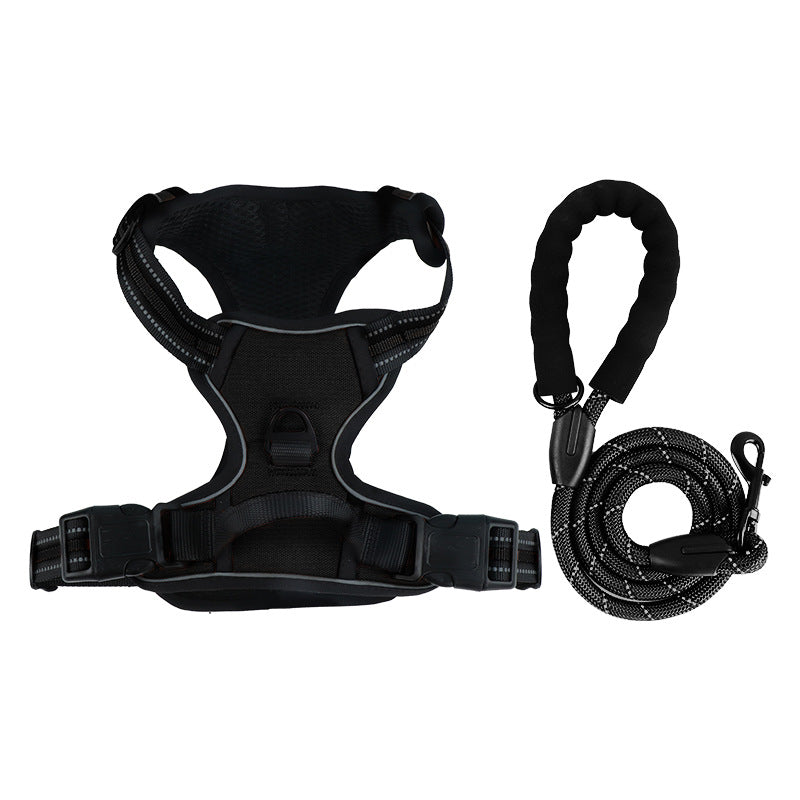 Reflective No-Pull Dog Harness and Leash Set – Vest-Style Harness for Large Dogs