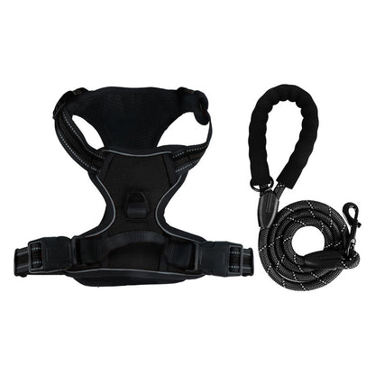 Reflective No-Pull Dog Harness and Leash Set – Vest-Style Harness for Large Dogs