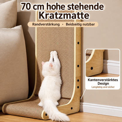 Große Katzen-Kratzliege – 70 cm Kratzfläche mit Holzrahmen